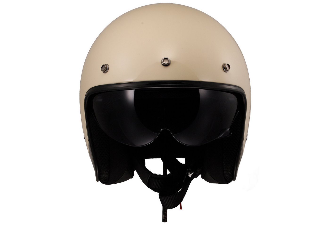 LS2 Motorradhelm LS2 OF601 Bob II Solid Jethelm Creme L (1er Set), jethelm für motorrad Bild 2