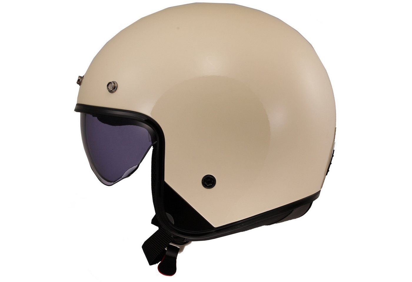 LS2 Motorradhelm LS2 OF601 Bob II Solid Jethelm Creme L (1er Set), jethelm für motorrad Bild 5