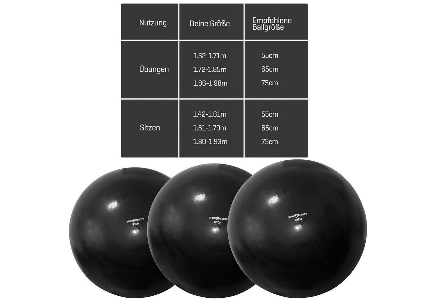 Sporttrend 24 Gymnastikball 75cm Bild 3