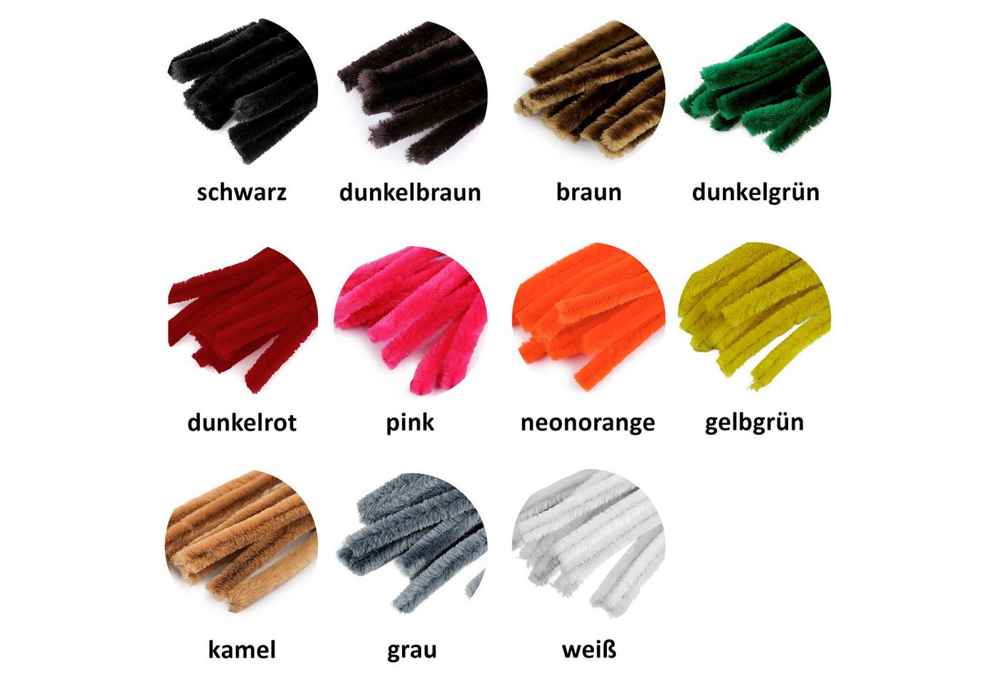 maDDma Basteldraht Pfeifenreiniger 20 St. Chenilledraht 10mm 30cm Basteldraht Dekodraht, dunkelrot Bild 2