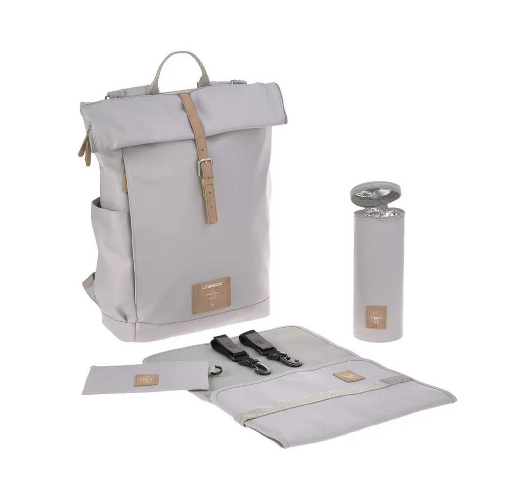 LÄSSIG Tagesrucksack Wickelrucksack grau Bild 3