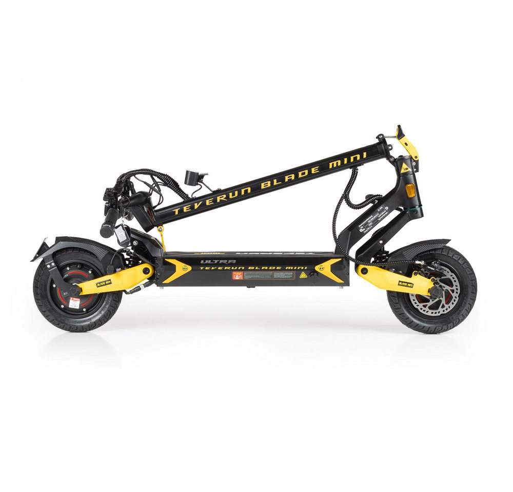 TEVERUN E-Scooter Teverun Blade Mini Ultra eKFV E-Scooter mit Straßenzulassung, 20 km/h, (Packung), 30Ah DMEGC, 2×250W Bosch, ABE, Federung, APP Bild 3