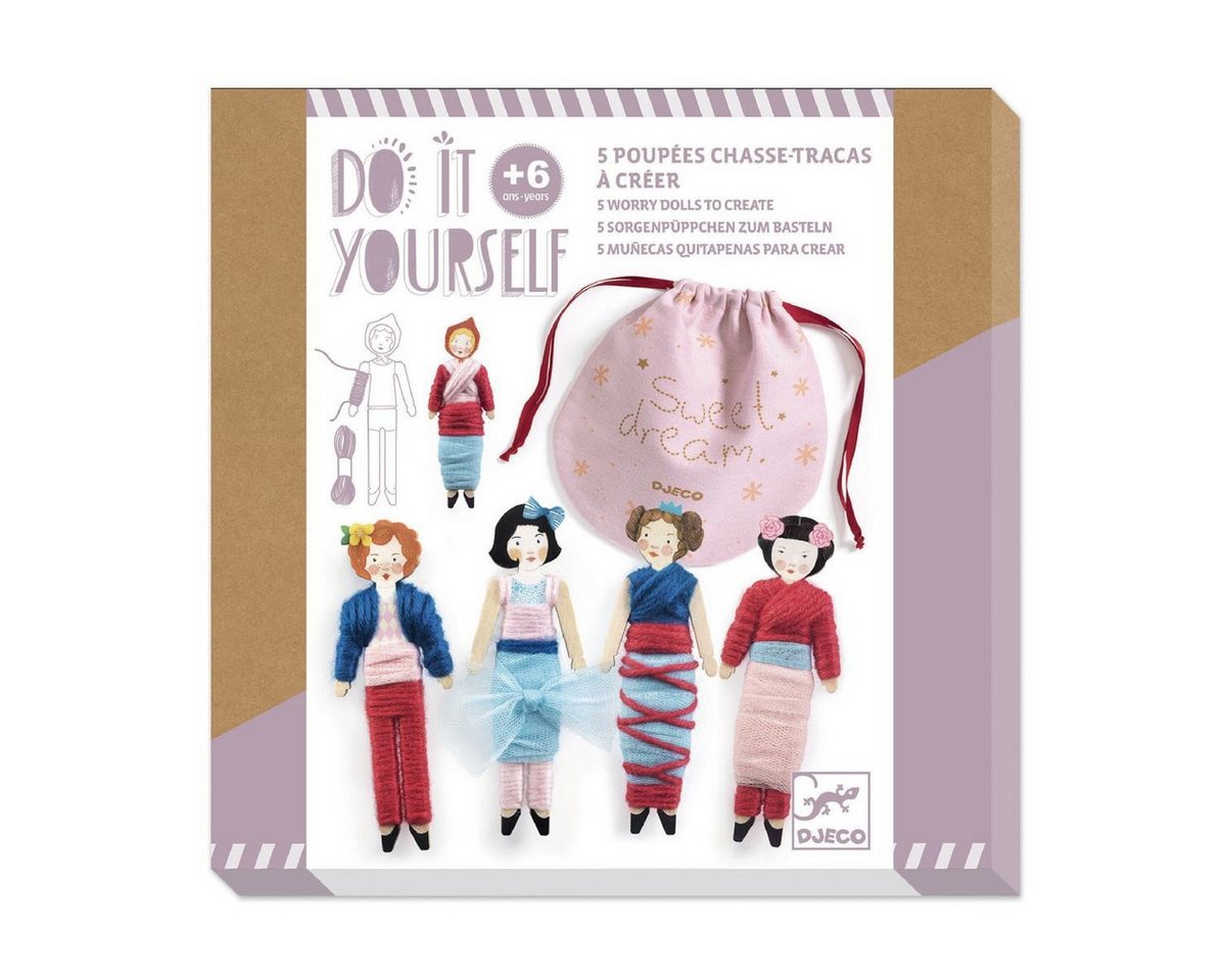 DJECO Kreativset DIY: Sorgenpüppchen Bastelset für Kinder Bild 3