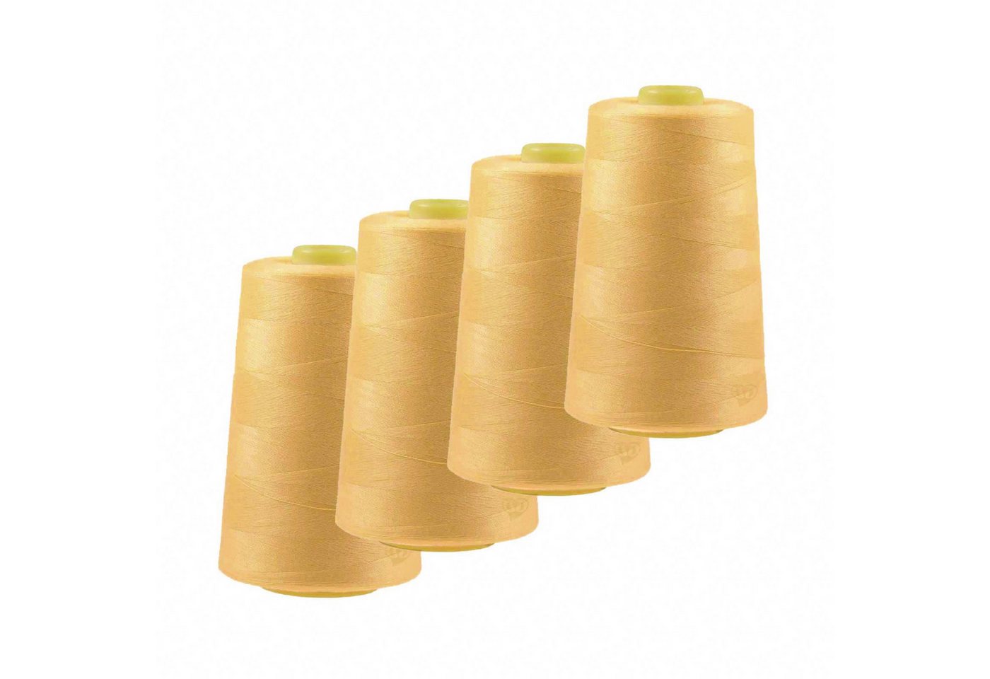 maDDma 4 x 4572m Qualitäts Overlockgarn Nähgarn Polyester Overlockgarn, 4 m, A705 dunkle vanille