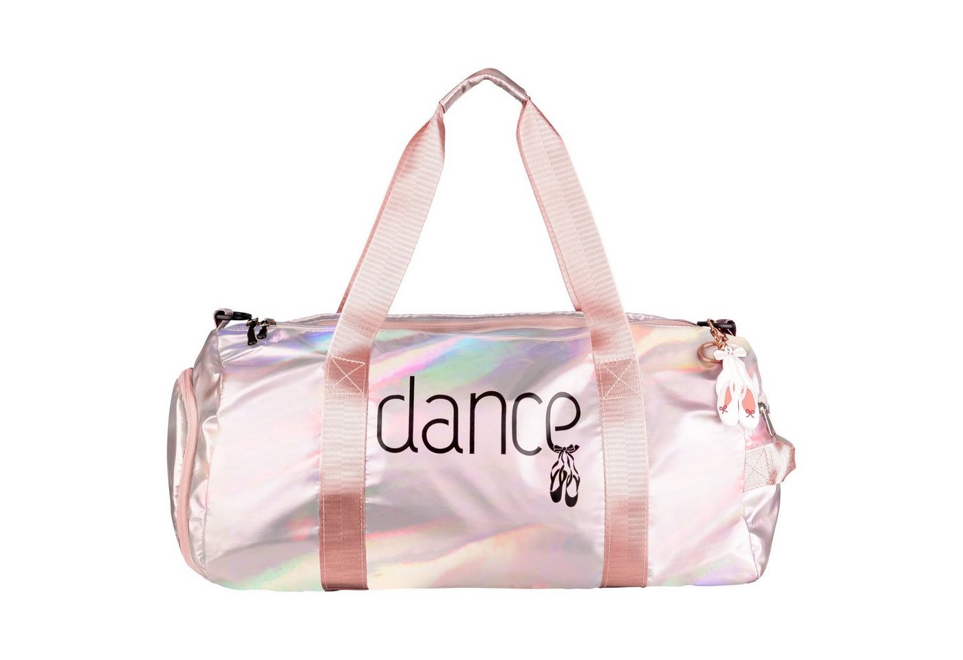 tanzmuster Sporttasche Ballett Tasche rosa metallic, mit Dance / Ballettschuhe Aufdruck Bild 5
