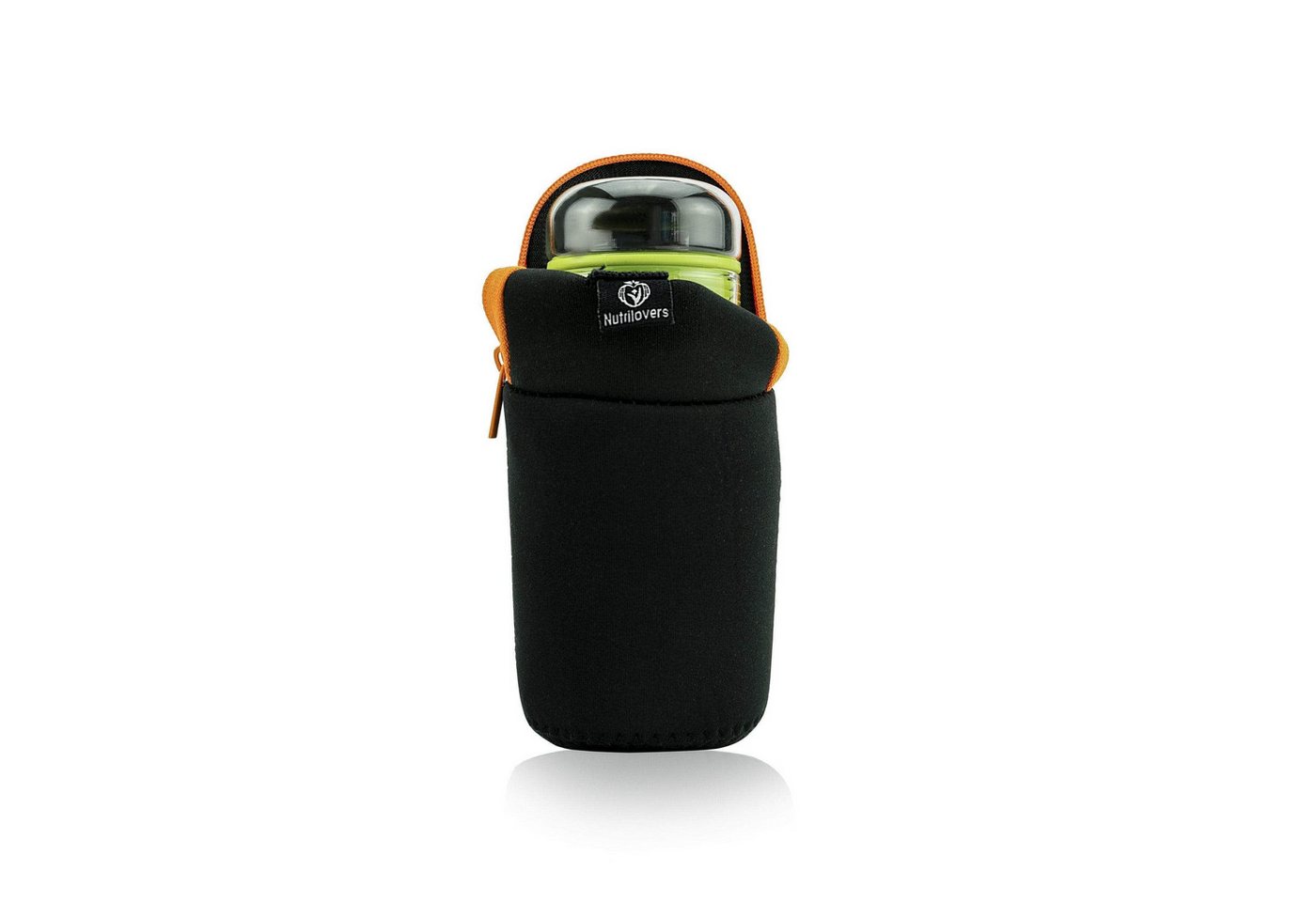 Nutrilovers Trinkflasche Glas Trinkflasche - Robust & Sicher - Für Sport & Büro, Borosilikatglas-Trinkflasche mit schützendem Sleeve Bild 3