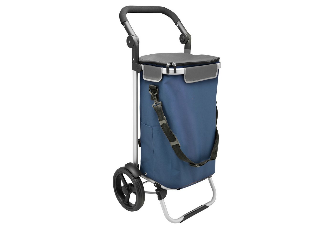 bremermann Einkaufstrolley Einkaufstrolley JEEBEL, Einkaufswagen mit abnehmbarer Tasche, blau Bild 5