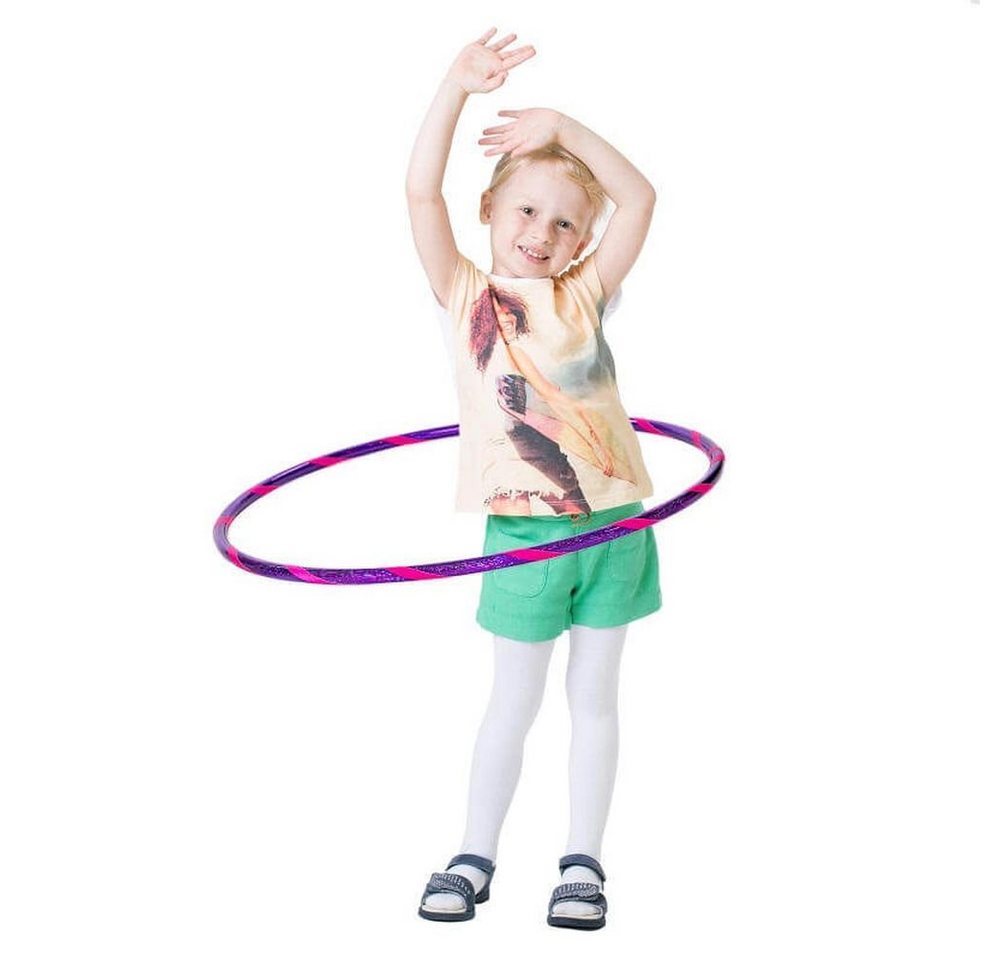 Hoopomania Hula-Hoop-Reifen Glamour Kinder Hula Hoop, Ø70cm, Violett-Pink