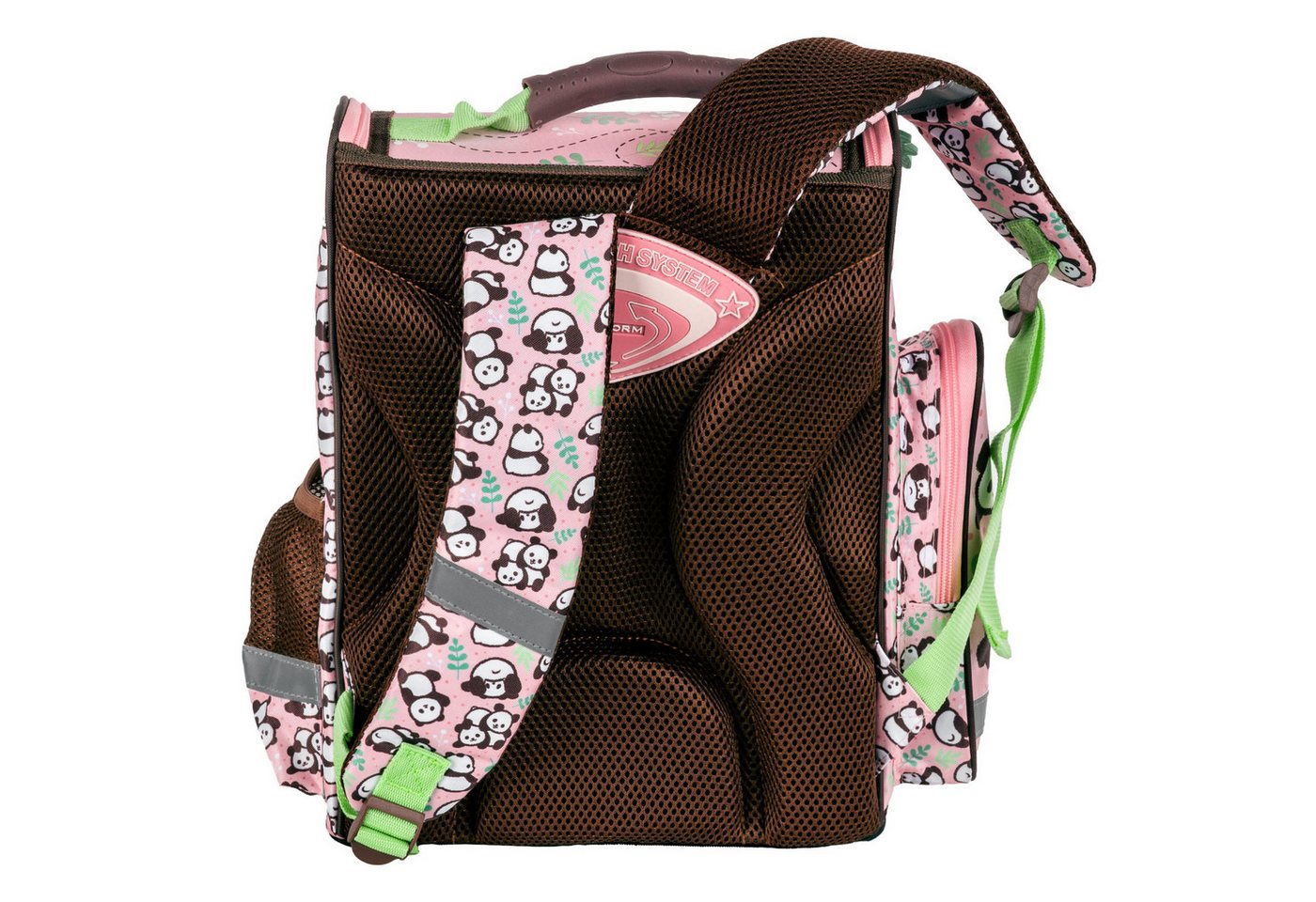 DERFORM Schulranzen Panda 5 tlg. Set - Tornister Federtasche Turnbeutel Brotdose (5-tlg), Pandabär Bild 2