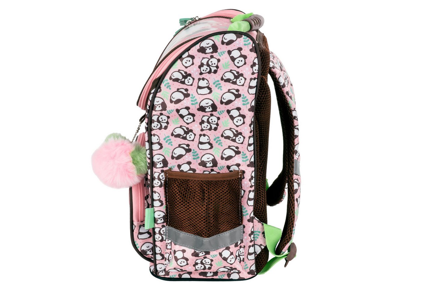 DERFORM Schulranzen Panda 5 tlg. Set - Tornister Federtasche Turnbeutel Brotdose (5-tlg), Pandabär Bild 3
