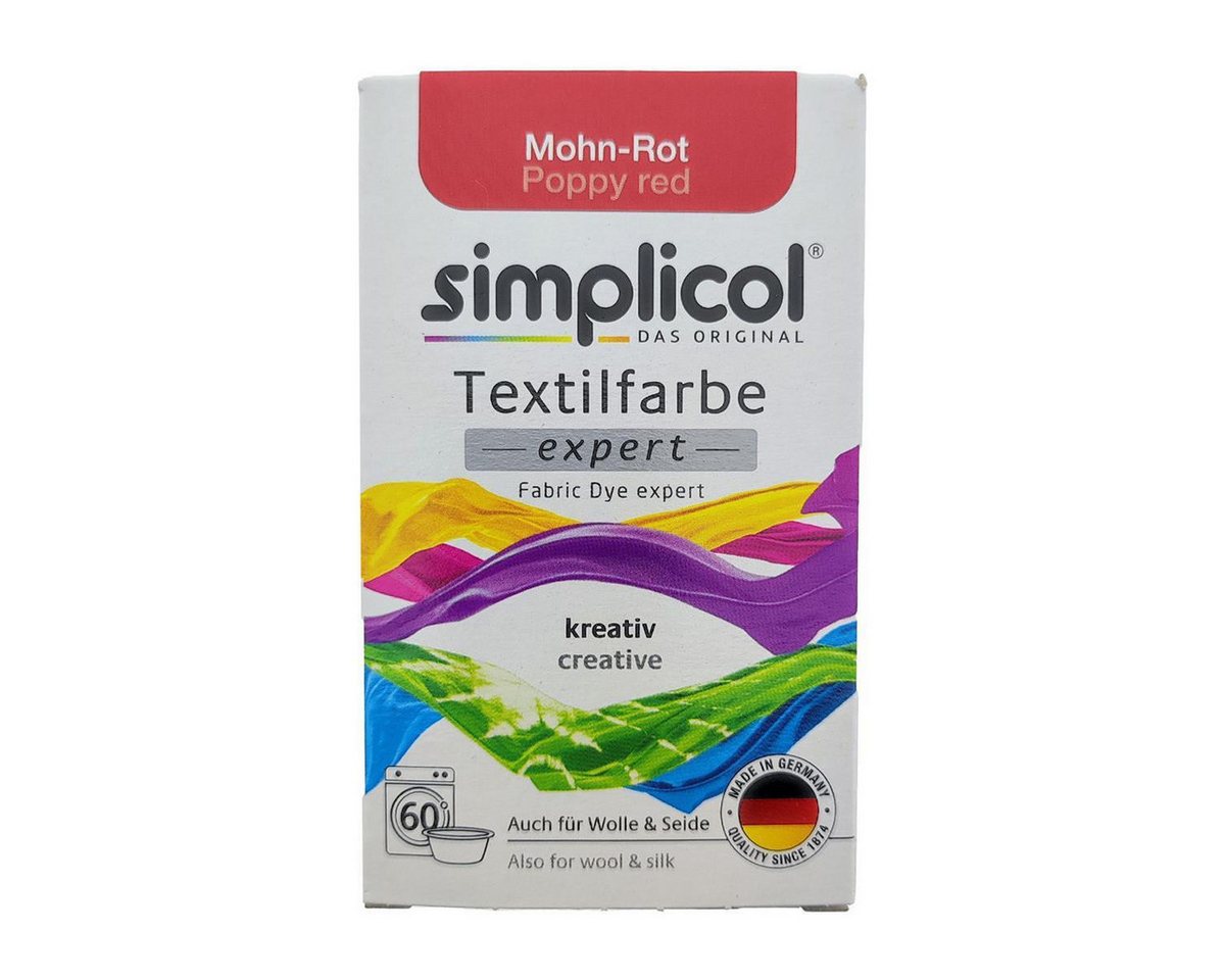 HEITMANN Textilfarbe Textilfarbe Expert Mohn-Rot 150g - Stofffärbemittel für Textilien, Farberneuerung Farbauffrischung Batik Textilfärbemittel Bild 3