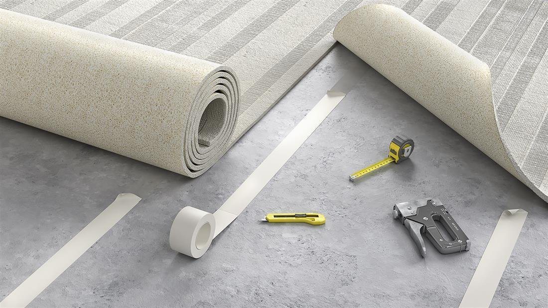 varivendo Doppelklebeband Gewebe-Teppichband doppelseitig 50mm x 25m 1 Rolle für Bodenbeläge (Rolle, 1-St., Profi-Gewebe-Teppichband) Doppelseitiges-Klebeband Zweiseitiges-Klebeband Bild 2