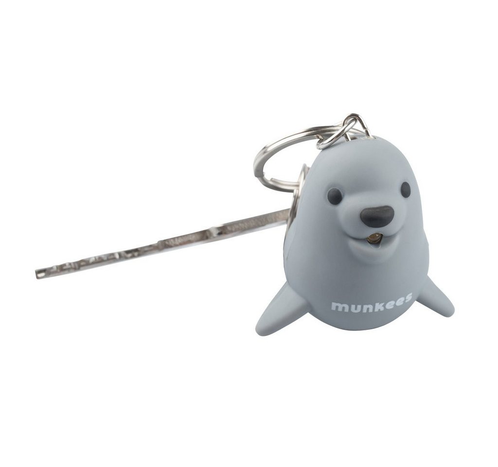 Munkees Taschenlampe LED- und Sound-Anhänger Seelöwe, für Schlüsselbund und Rucksack (Kein Set, 1-St), LED- und Soundfunktion, Schlüsselanhänger, Seelöwen-Design Bild 5