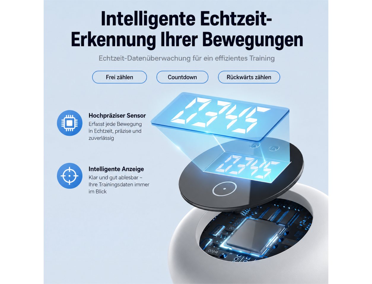 Toomoke Liegestützgriffe 3 in 1 Push-Up Liegestützbrett mit LED-Zähler Faltbare Fitnessboard (Oberkörpertraining für Brust, Schultern, Rücken & Trizeps, Fitnessgerät für Zuhause, Training für Brust Schulter Rücken & Trizeps, Multifunktionale Trainingsplattform), mit Timer,Home Gym Board für Calisthenics & Körpergewicht Training Bild 3