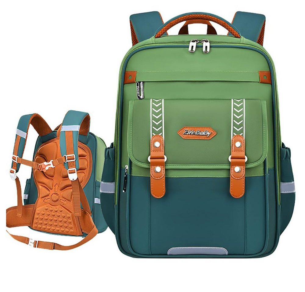 Blusmart Schulrucksack Ergonomischer Schulranzen für Grundschüler (Bequeme Rückenstütze, reflektierende Streifen, Wasserdichtes Design, Mehrere Fächer), Für alle Altersgruppen geeignet Bild 2