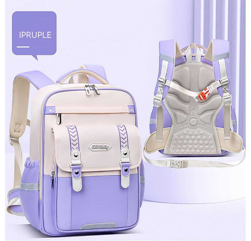 Blusmart Schulrucksack Ergonomischer Schulranzen für Grundschüler (Bequeme Rückenstütze, reflektierende Streifen, Wasserdichtes Design, Mehrere Fächer), Für alle Altersgruppen geeignet Bild 5