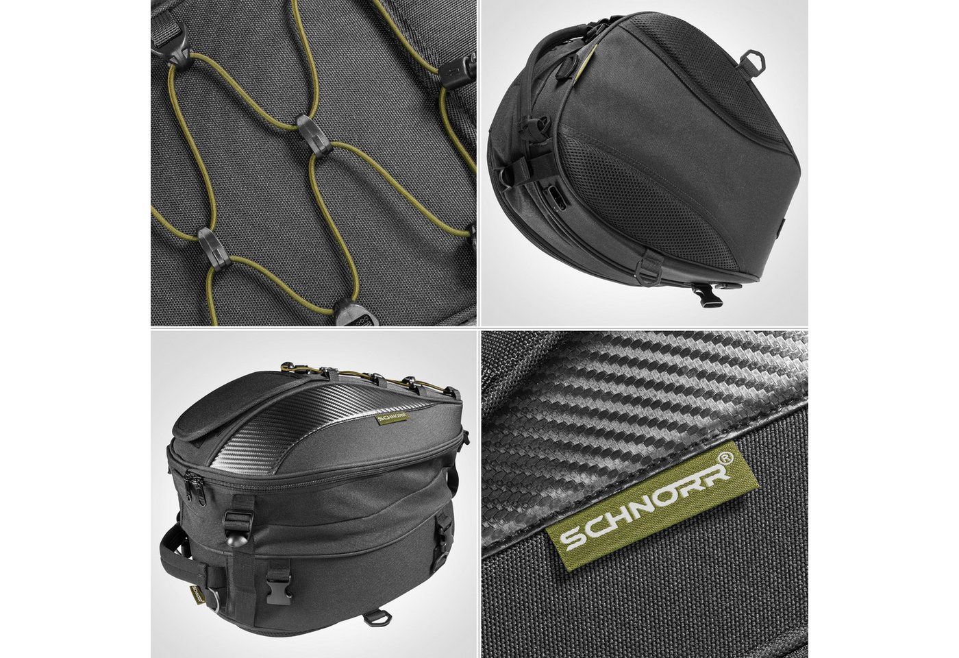 SCHNORR Rucksack Hecktasche Motorrad TB30 mit Tragegurten für Kawasaki Z 650 Bild 4