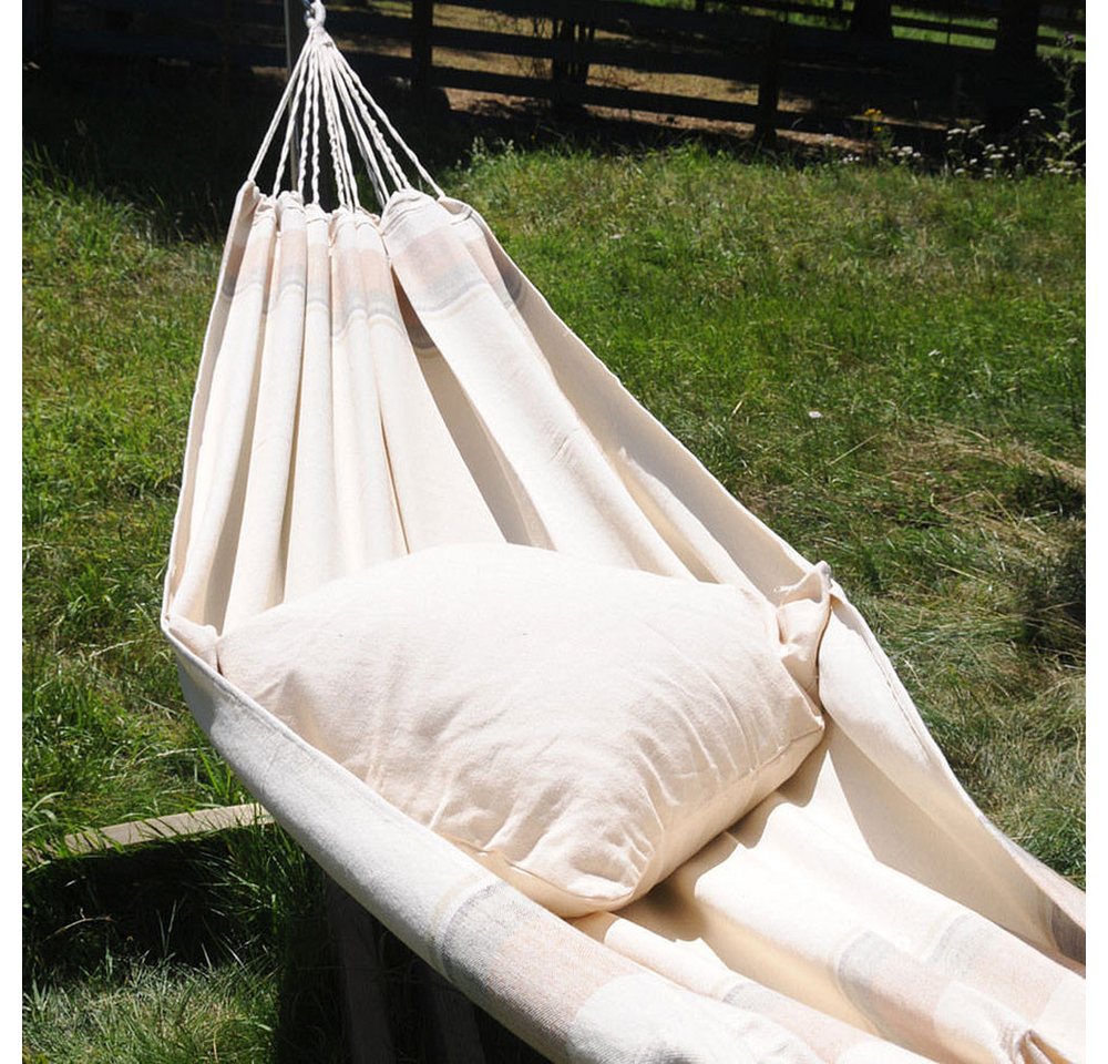 HOPLO Hängematte Single Hängematte Classic 181 aus 100% Baumwolle Tuchhängematte, Hergestellt unter fairen Bedingungen! Bild 3