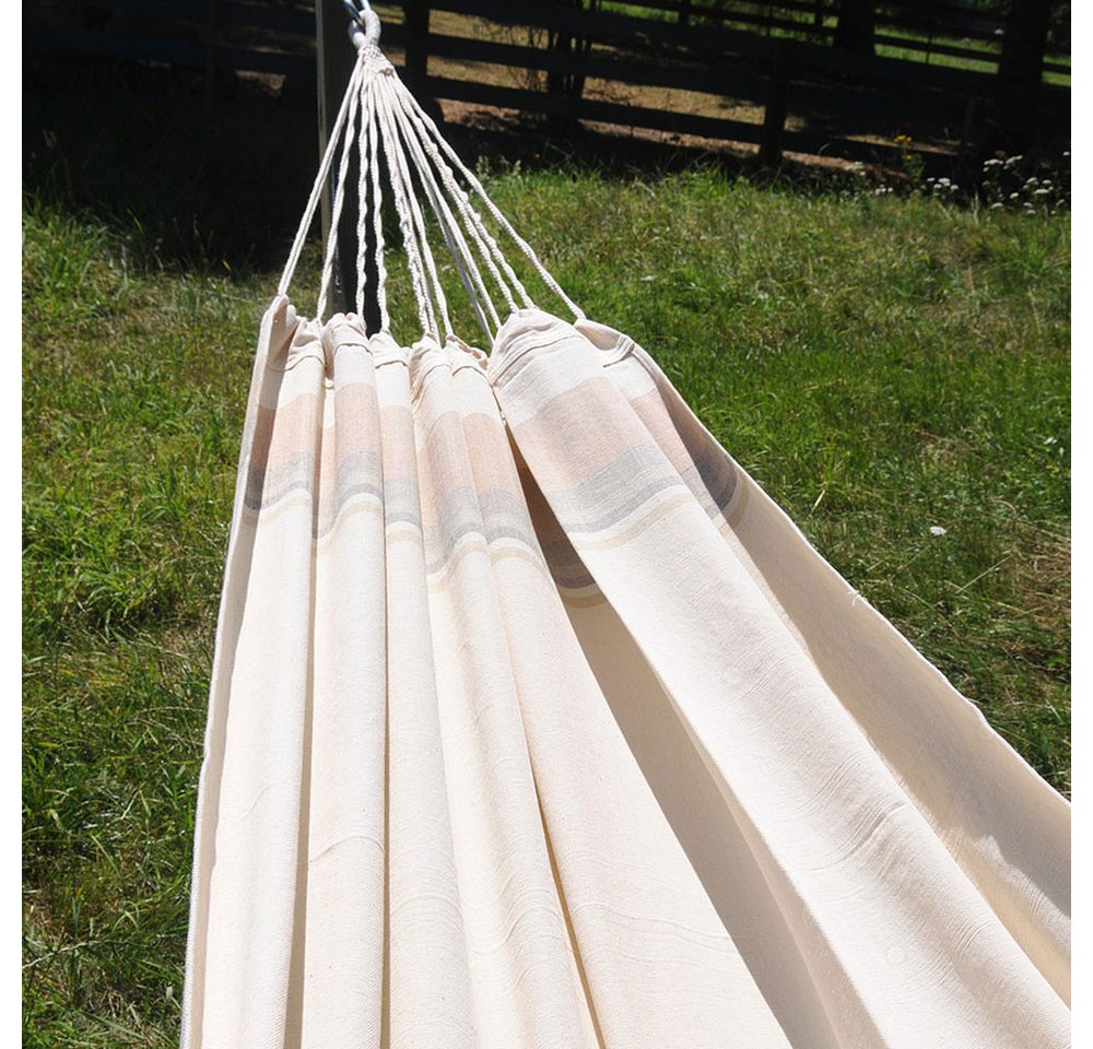 HOPLO Hängematte Single Hängematte Classic 181 aus 100% Baumwolle Tuchhängematte, Hergestellt unter fairen Bedingungen! Bild 4