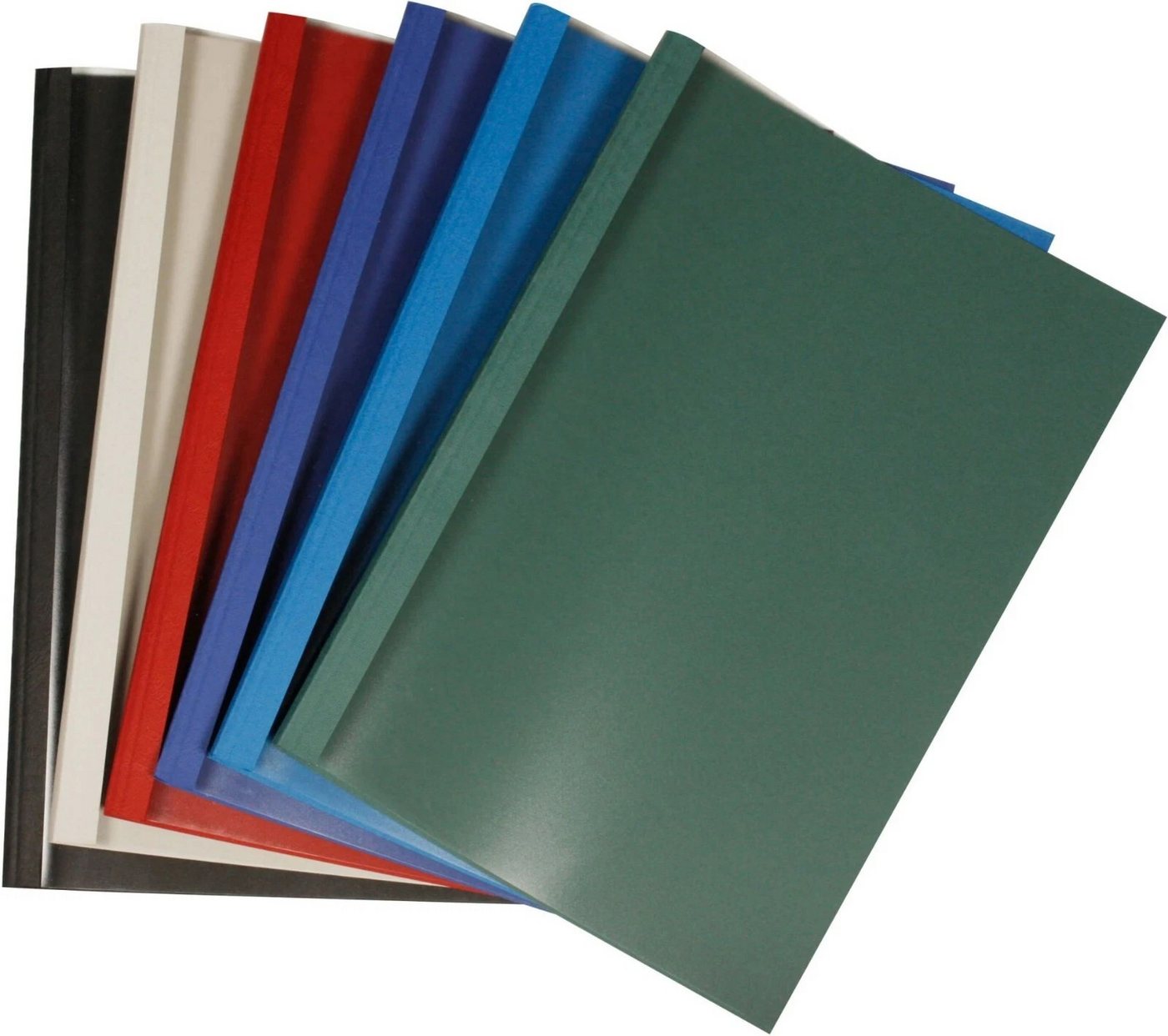 LMG Germany Thermo-Bindemappe Thermobindemappe Lederstruktur mit klarer Vorderseite, DIN A4 Softcover, (Packung Bild 2