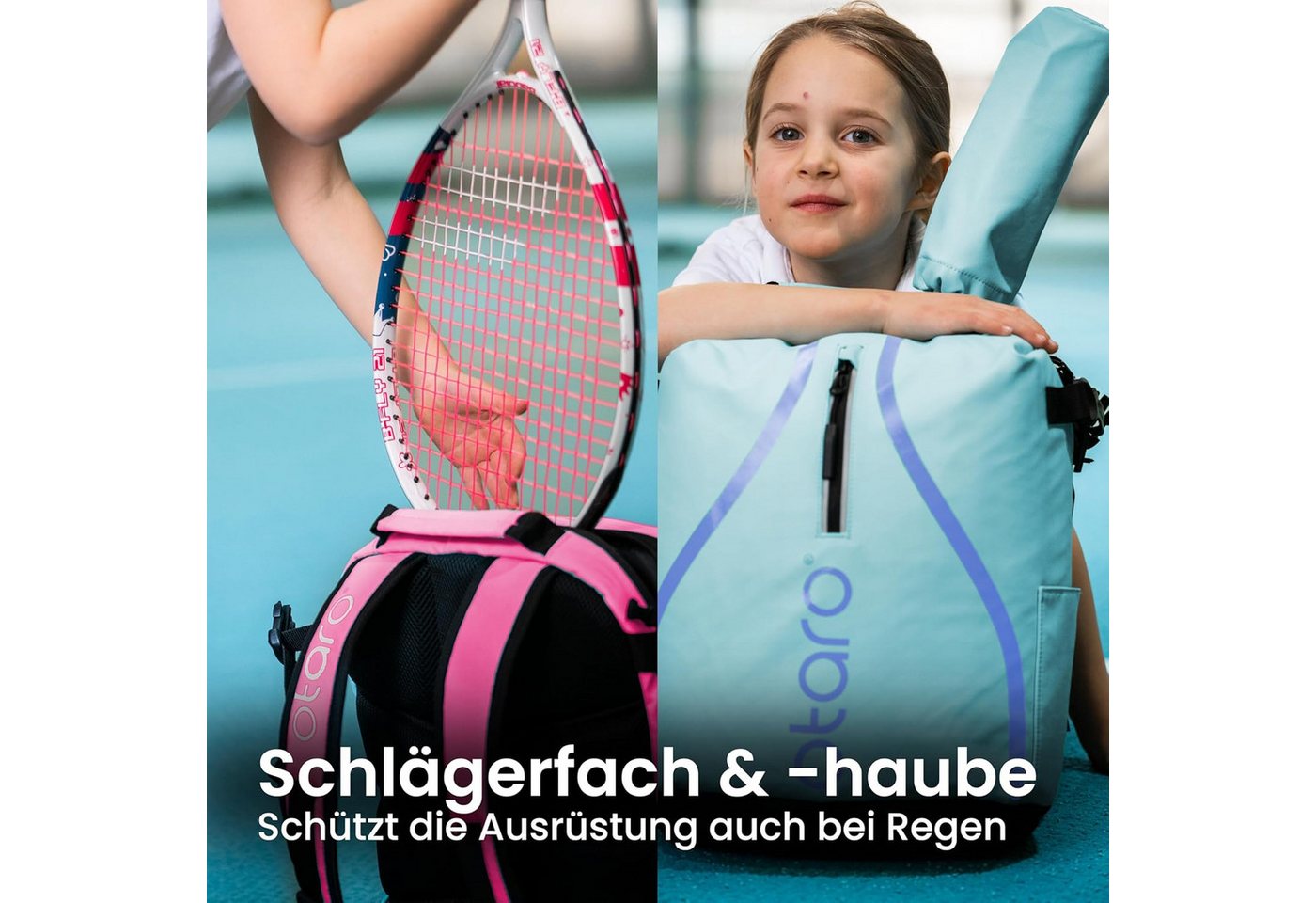 Otaro Tennisrucksack Kinder Tennisrucksack mit Schuhfach, Kids 19L Bild 5