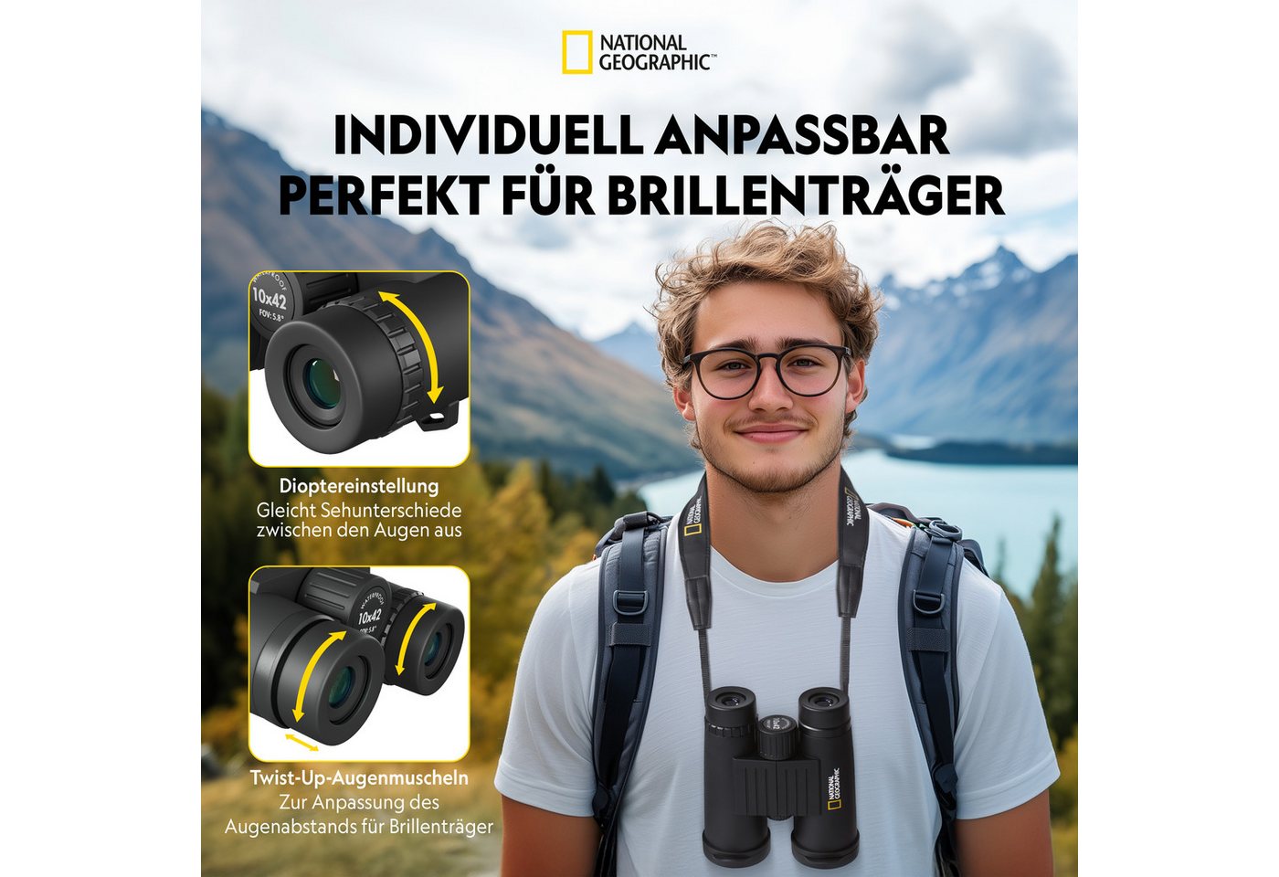 NATIONAL GEOGRAPHIC NATIONAL GEOGRAPHIC 10x42 wasserdichtes Fernglas Fernglas Bild 3