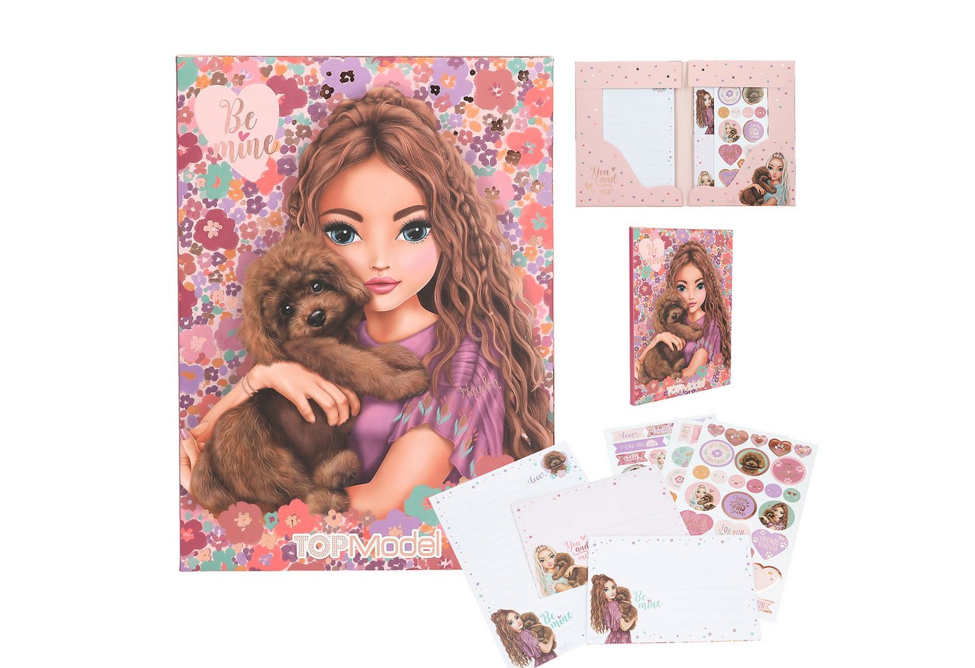 Depesche Briefpapier DEPESCHE TOPModel Briefpapier Set Floral 38 Teile
