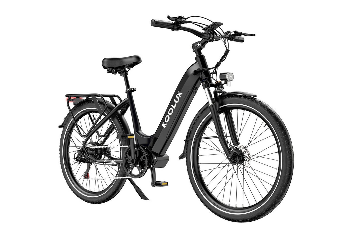 KOOLUX E-Bike 26/27,5 Zoll Elektrofahrrad für Damen/Herren,elektro-cityrad, Heckmotor, 624 Wh, Elektrofahrrad 7-Gang Shimano 48V13AH Herausnehmbare Batterie Bild 2