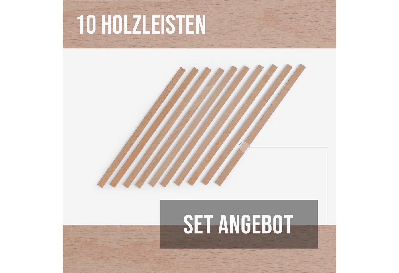 Woodsellers Kantholz 10er-Set Holzleisten - Buche gehobelt - 8 x 20 x 500 mm, (10 Packung 10-tlg), Woodsellers - 10er-Set Holzleiste - Buche gehobelt - 8x20x500 mm Bild 4