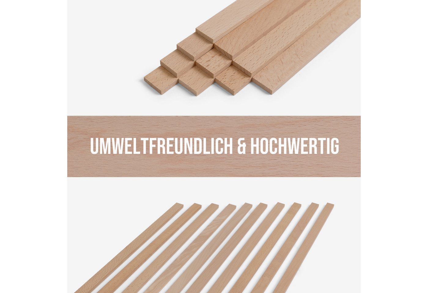 Woodsellers Kantholz 10er-Set Holzleisten - Buche gehobelt - 8 x 20 x 500 mm, (10 Packung 10-tlg), Woodsellers - 10er-Set Holzleiste - Buche gehobelt - 8x20x500 mm Bild 5
