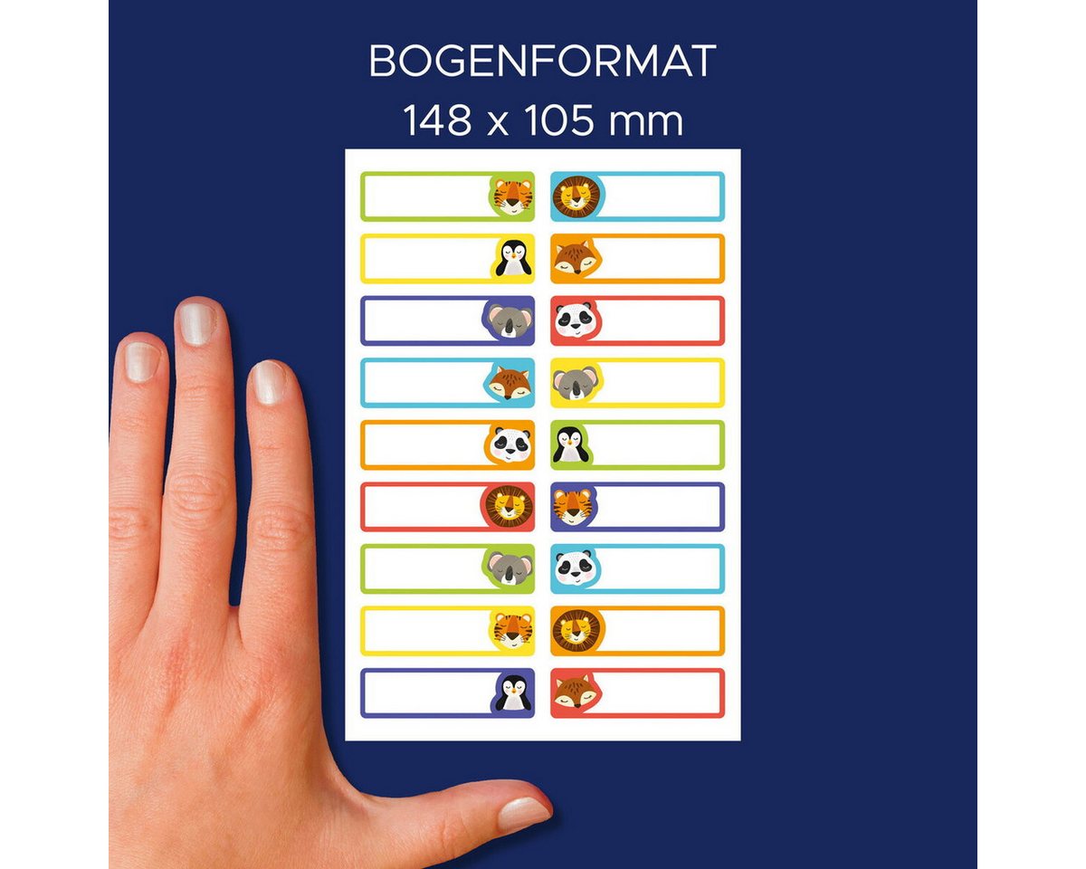 Avery Zweckform Etiketten Textilaufkleber 45x13mm 36 Stück Motiv Tiere Bild 3