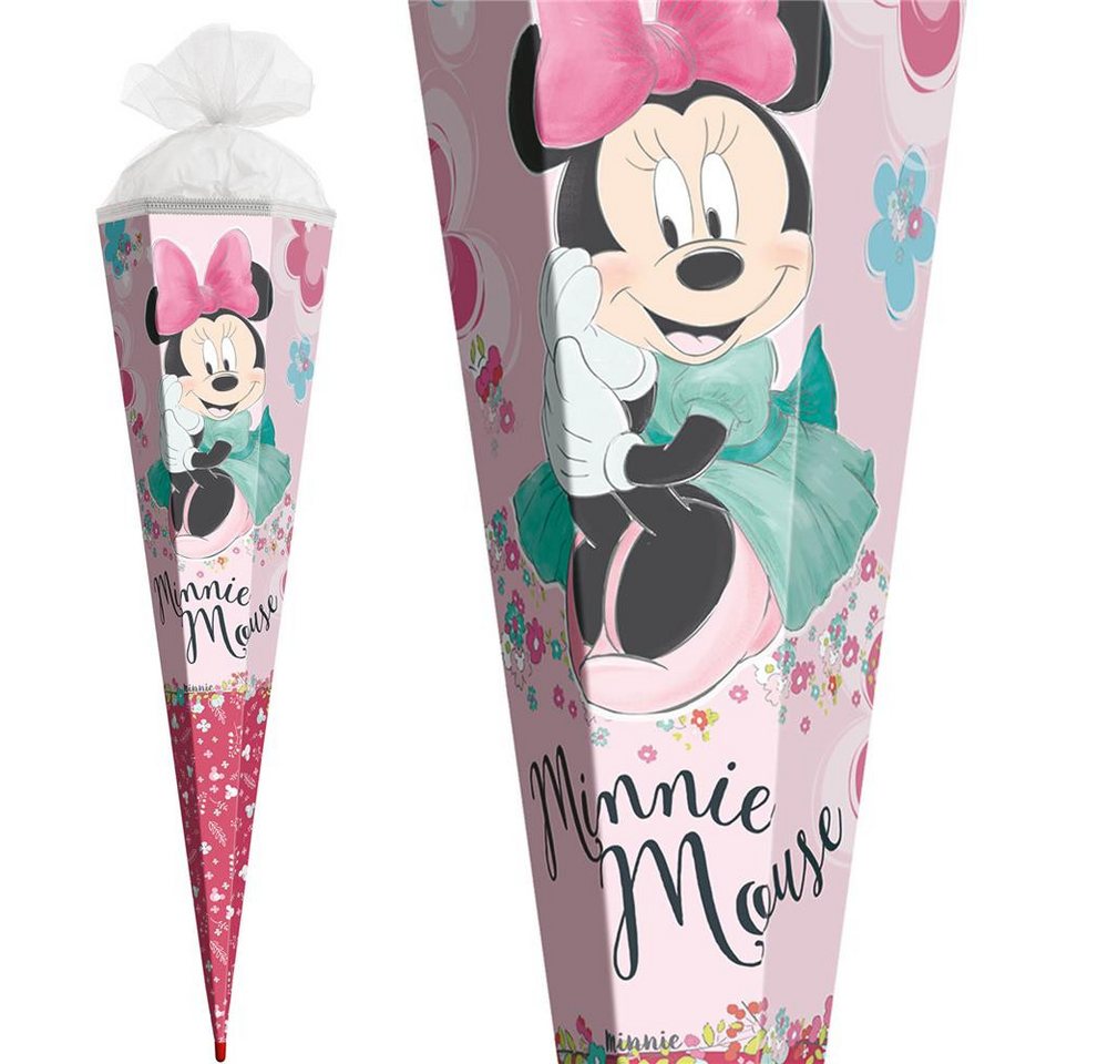 Roth Schultüte Disney Minnie Maus, 85cm, eckig, mit Rot(h)-Spitze und weißem Tüllverschluss Bild 4