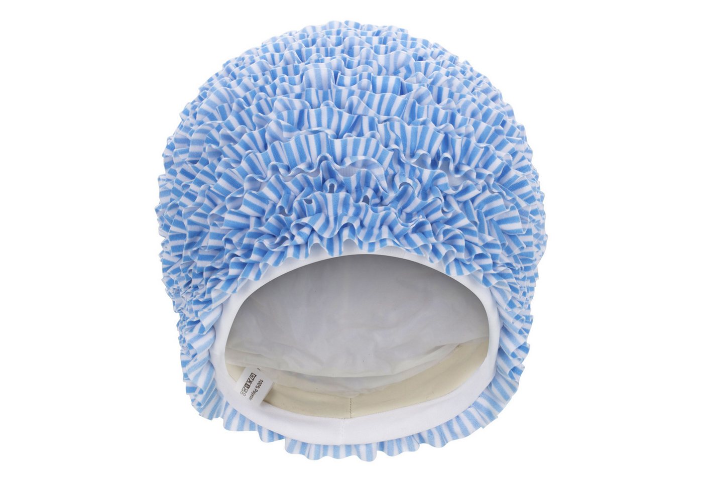 Fashy Badekappe Fashy Badehaube Rüschen Aqua Blau Weiß 3449-59 Damen Badekappe Bild 3