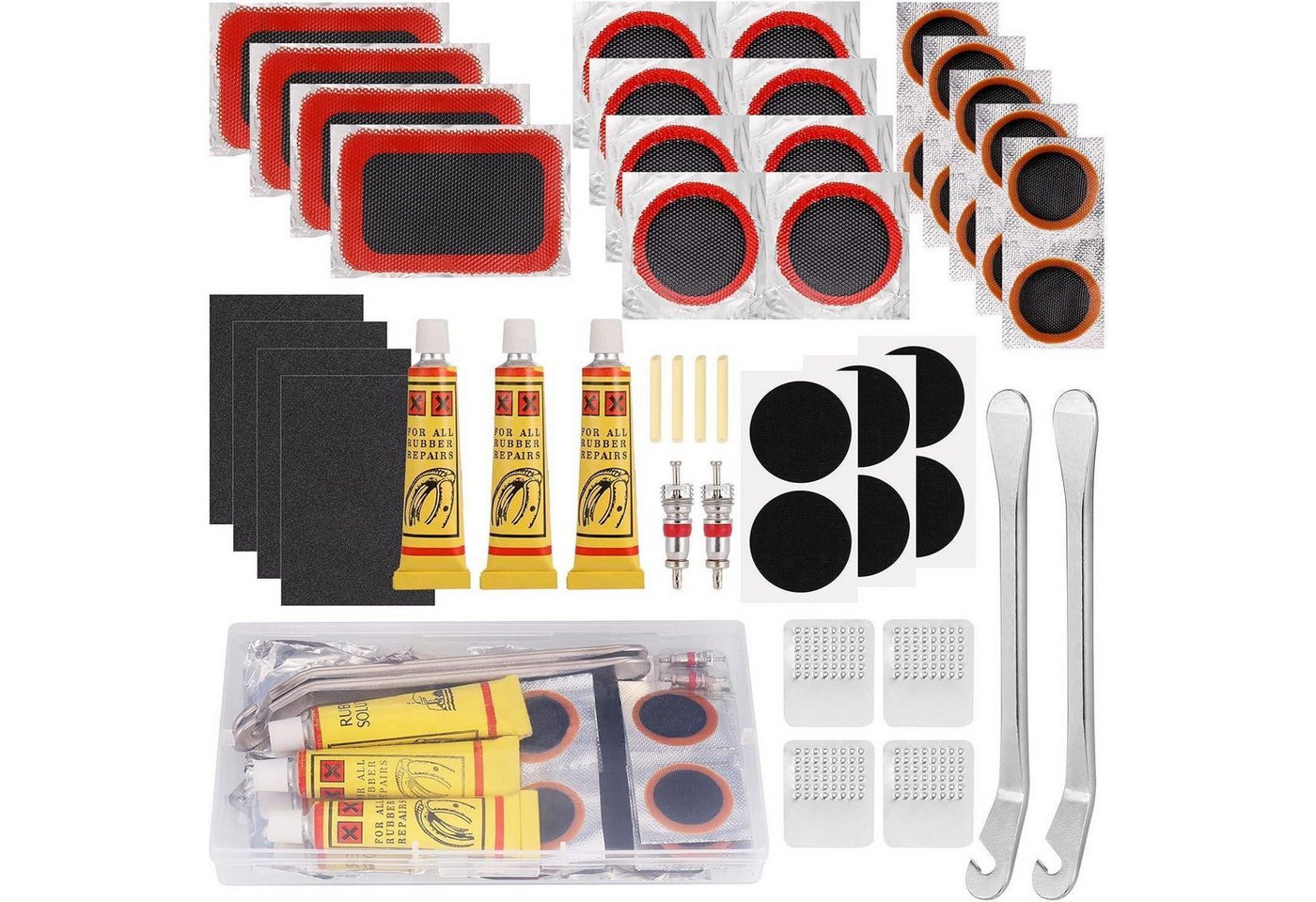 LuxusKollektion Fahrradständer 48-teiliges Fahrrad Flickzeug Set für Reifenreparatur & Notfall-Sets Bild 5