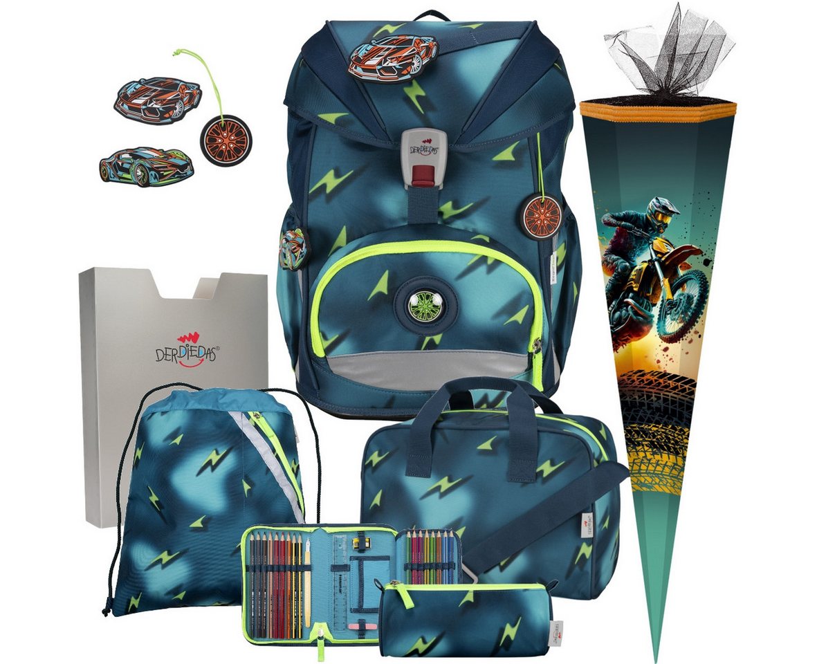 DerDieDas® Schulranzen 1.Klasse ErgoFlex Superlight in unterschiedlichen Sets (7-tlg)