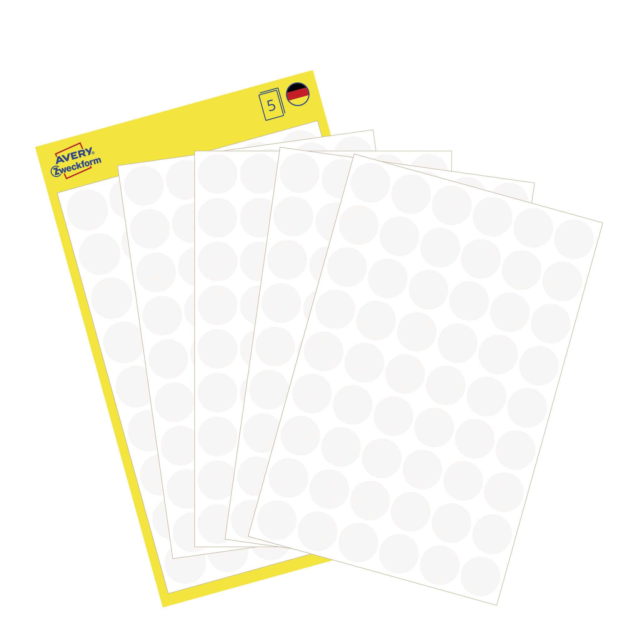 Avery Zweckform Markierungspunkt Avery Zweckform 12mm Papier Weiß 270 Etik./pack.