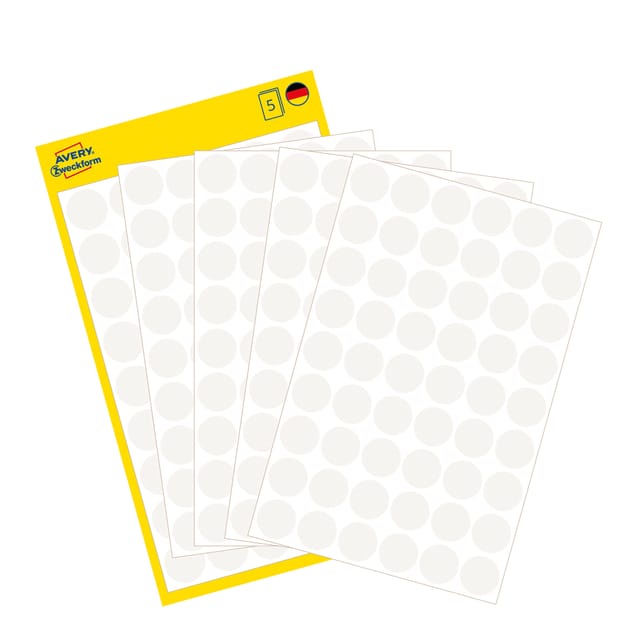 Avery Zweckform Markierungspunkt Avery Zweckform 12mm Papier Weiß 270 Etik./pack.