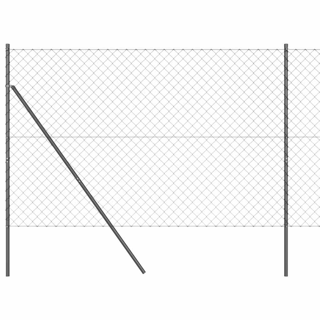 Maison Exclusive - Bodenmontierter Maschendrahtzaun 25 X 1,5 M Gr