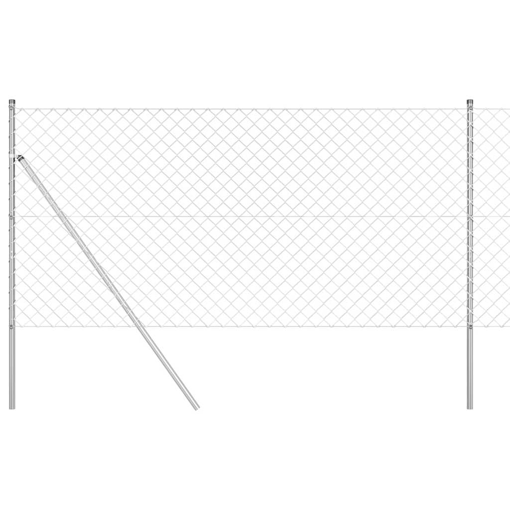 Maison Exclusive - Bodenmontierter Maschendrahtzaun 10 X 1 M Verz