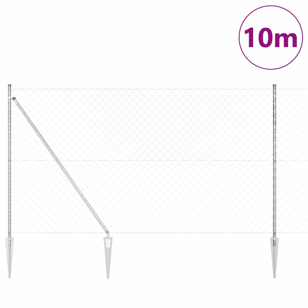 Maison Exclusive - Maschendrahtzaun Mit Stacheln 10 X 1,5 M Verzi