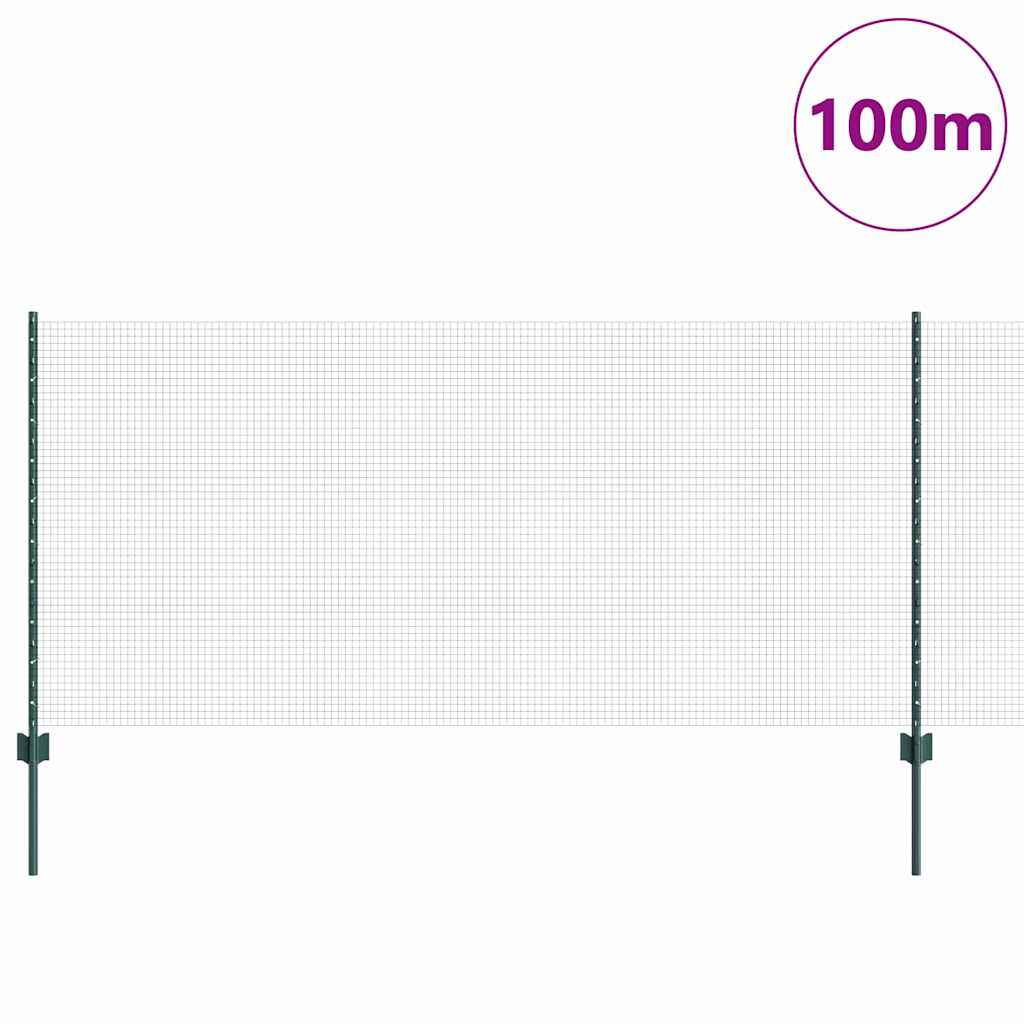Maison Exclusive - Geschweißter Drahtzaun Mit Pfosten 100 X 1 M G
