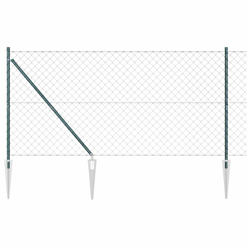 Maison Exclusive - Maschendrahtzaun Mit Stacheln 10 X 1,4 M Grün