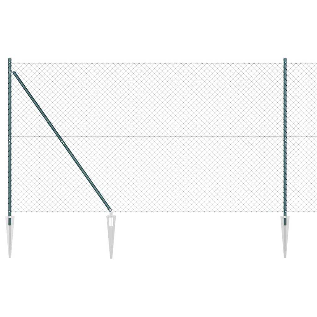 Maison Exclusive - Maschendrahtzaun Mit Stacheln 10 X 1,6 M Grün