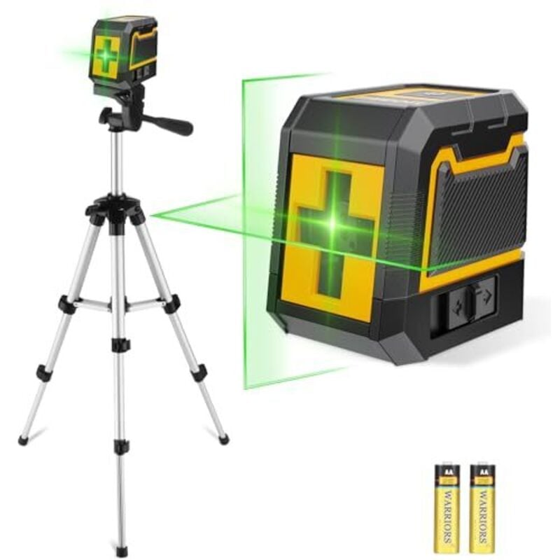Kreuzlinienlaser Mit Stativ, Libellenlaser, Selbstnivellierender Grüner Linienlaser, Vertikal- Und Horizontallaser Für Baustellen Und Heimwerkerprojekte