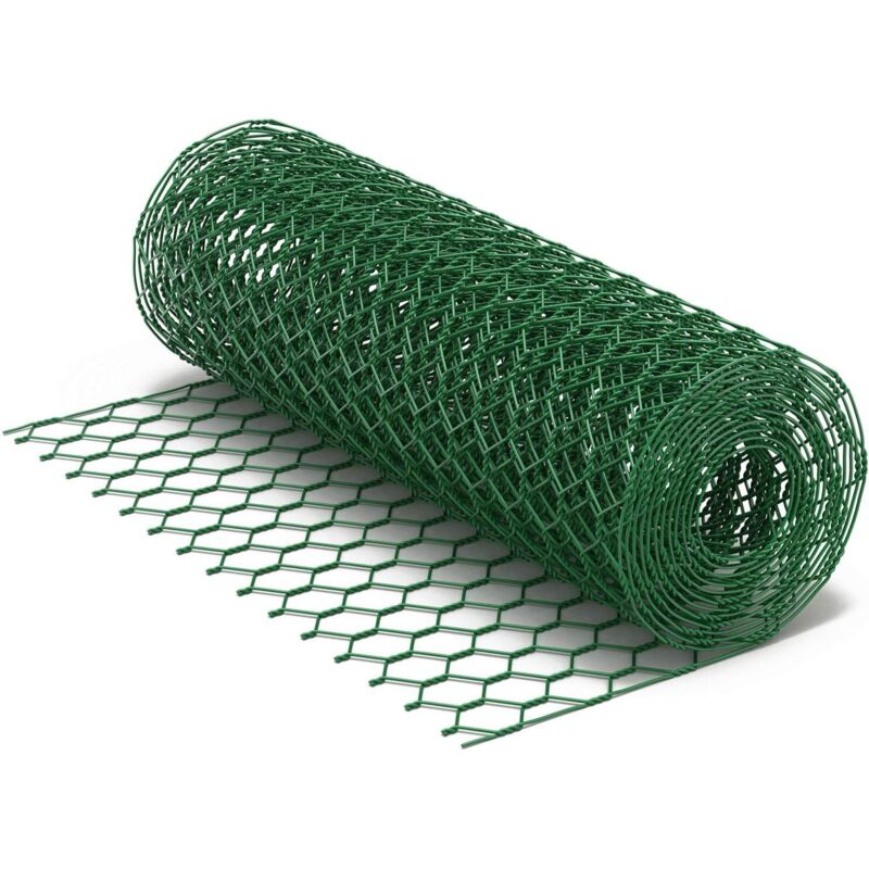 Grün Verzinktes Pvc-drahtgeflecht, 25 X 25 Mm Maschenweite, 10 M Rolle, 40 Cm Hoch, Käfigzaun