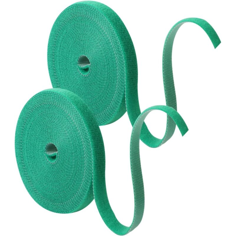 M X 10 Mm Grüne, Verstellbare Pflanzenbinderrollen, Gartenpflanzenbinder, Kletterpflanzenbinder, Tomatenbinder, Wiederverwendbar, Wetterfest (grün)