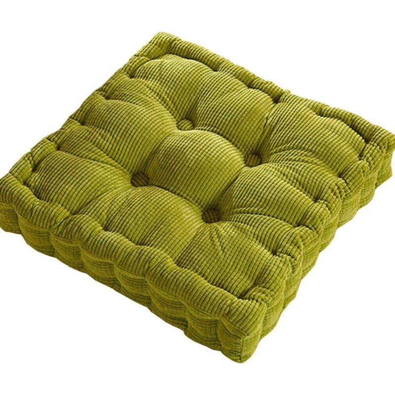 40 X 40 Cm Dickes Quadratisches Stuhlkissen Aus Cord – Grün