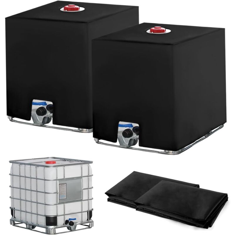 Deckel Für 1000-liter-ibc-container, Uv- Und Staubbeständig, 116 X 100 X 120 Cm, Schwarz, Ideal Zur Regenwassernutzung. Abmessungen: 116 X 100 X 120 Cm.