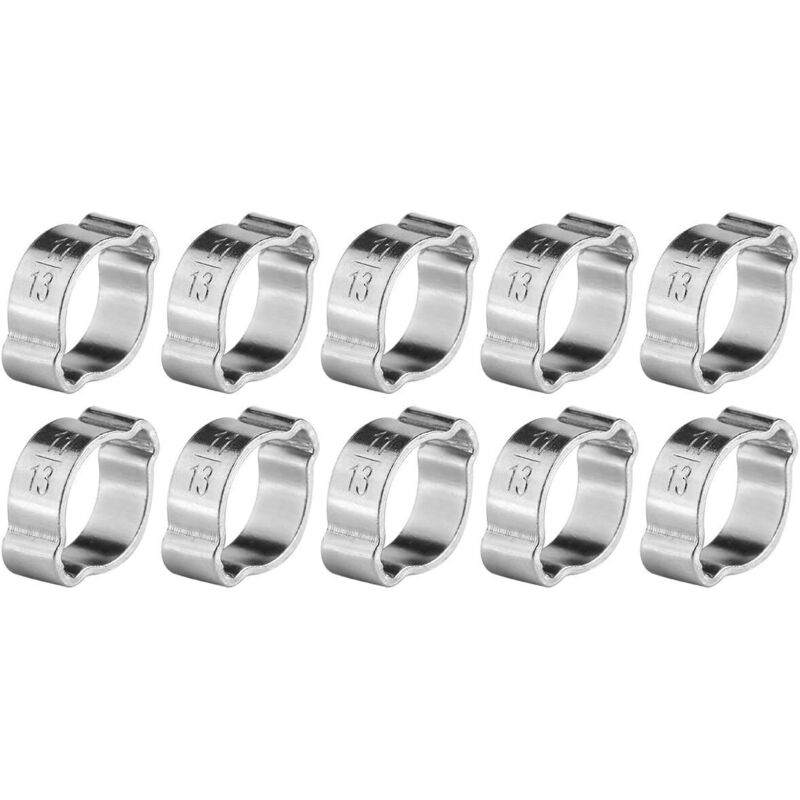 10 Verstellbare Edelstahl-schlauchschellen (11-13 Mm)