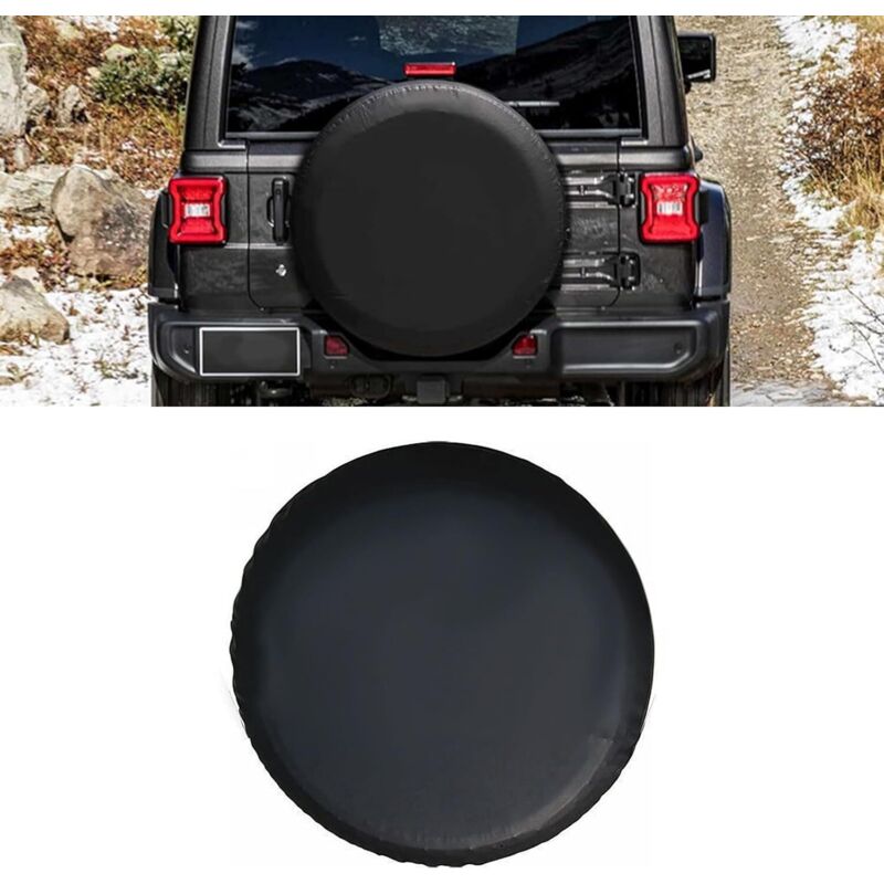 Schwarze Reserveradabdeckungen Mit Wasserdichten Und Staubdichten Aufbewahrungstaschen, Weiches Wohnwagenzubehör (schwarz, 40 Cm)